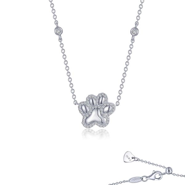 Puffy Paw Print Necklace Score's Jewelers Anderson, SC