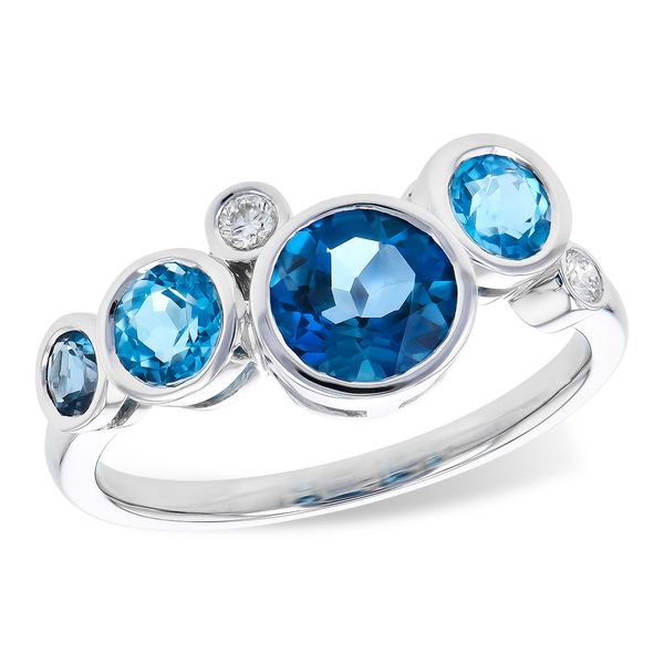 Blue Topaz and Diamond Ring Score's Jewelers Anderson, SC