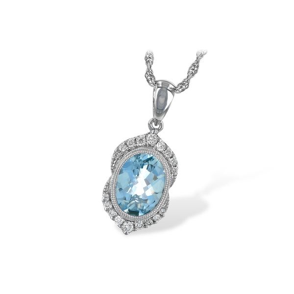  Aquamarine and Diamond Necklace Score's Jewelers Anderson, SC