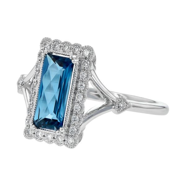 London Blue Topaz and Diamond Ring Image 2 Score's Jewelers Anderson, SC