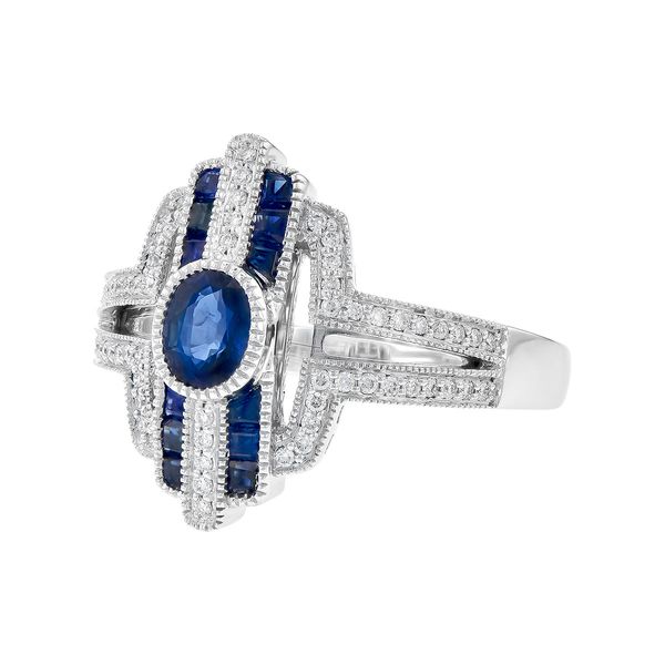 Blue Sapphire and Diamond Ring Image 2 Score's Jewelers Anderson, SC