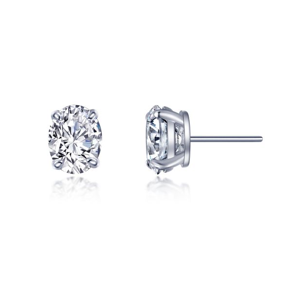 Oval Solitaire Stud Earrings Score's Jewelers Anderson, SC