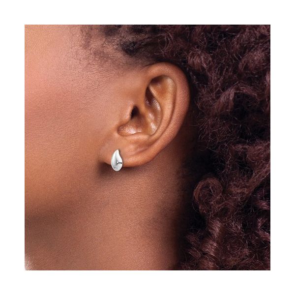 Diamond Teardrop Post Earrings Image 2 Score's Jewelers Anderson, SC