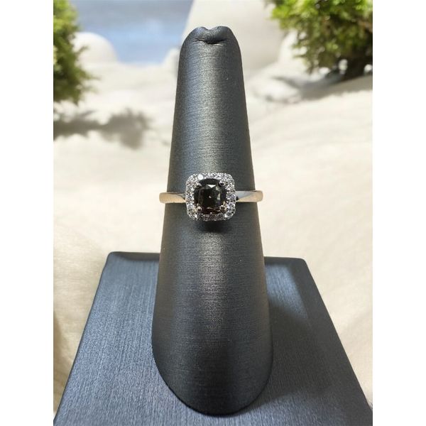 14K Diamond halo and Alexandrite Fashion Ring