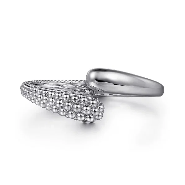 Gabriel & Co. 925 Sterling Silver Pave Bujukan Bypass Bangle Shannon Jewelers Spring, TX