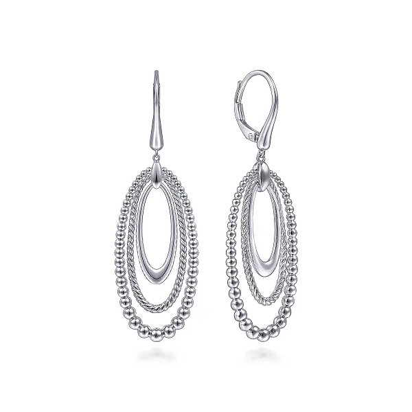 Gabriel & Co. 925 Sterling Silver Bujukan and Rope Drop Earrings Shannon Jewelers Spring, TX
