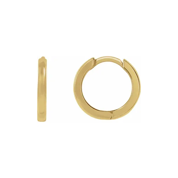 14K Yellow Hinged 10 mm Hoop Earrings Shannon Jewelers Spring, TX