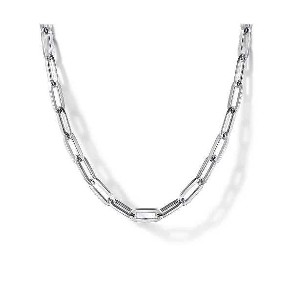 Gabriel & Co. 925 Sterling Silver Solid Paper Clip Chain Necklace Shannon Jewelers Spring, TX