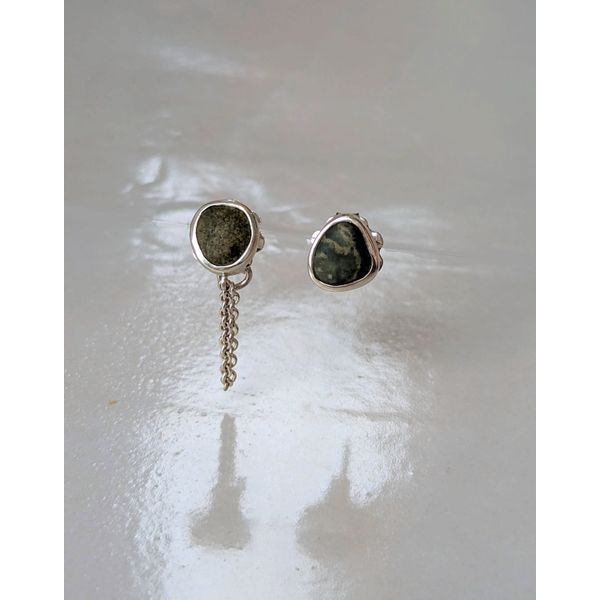 Jeneca Klausen - Bay of Fundy Mismatched Chain Stud Earrings Image 2 Spicer Merrifield Saint John, 