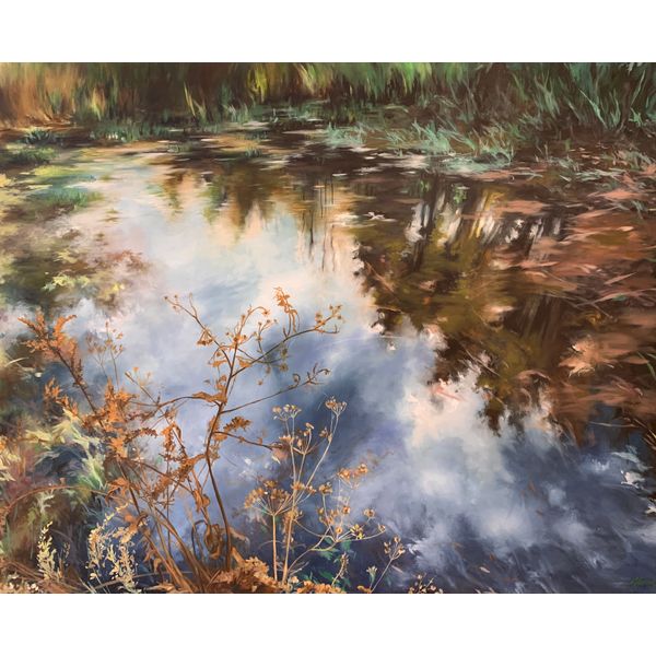 Lorne's Pond with Flowers 3 Spicer Merrifield Saint John, 