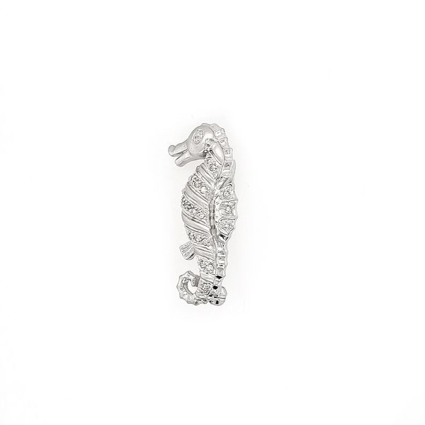 14KT White Gold Diamond Seahorse Pendant Swede's Jewelers East Windsor, CT