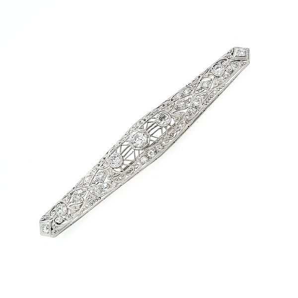 Platinum 1.50CTW Diamond Pin Swede's Jewelers East Windsor, CT