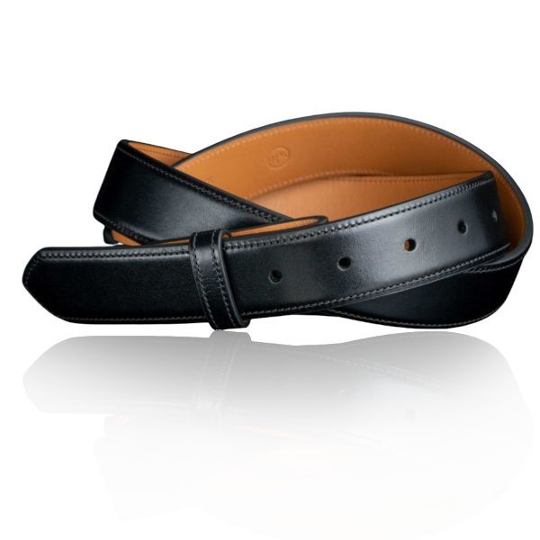 Willam Henry Quality black leather belt Goldmart Jewelers Redding, CA