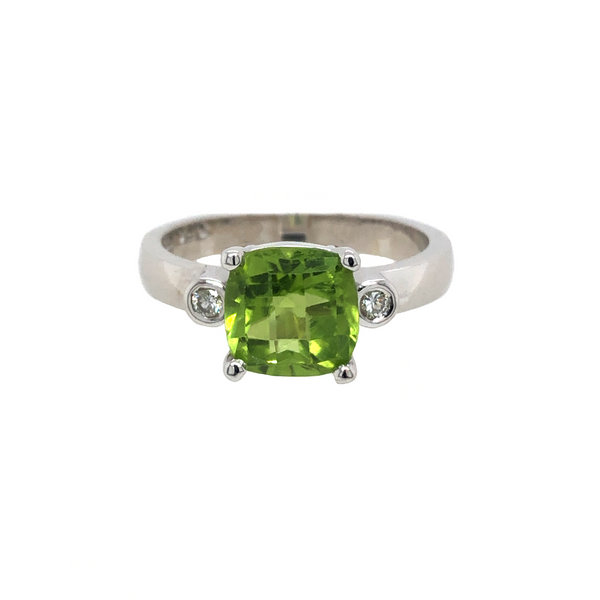 STERLING SILVER PERIDOT AND DIAMOND RING The Hunt House Fine and Custom Jewellery Huntsville, ON
