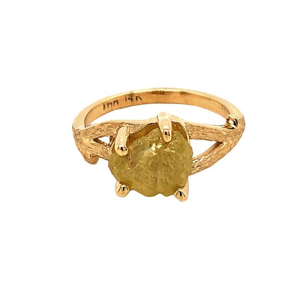 14 KARAT YELLOW GOLD ROUGH DIAMOND RING The Hunt House Fine and Custom Jewellery Huntsville, ON