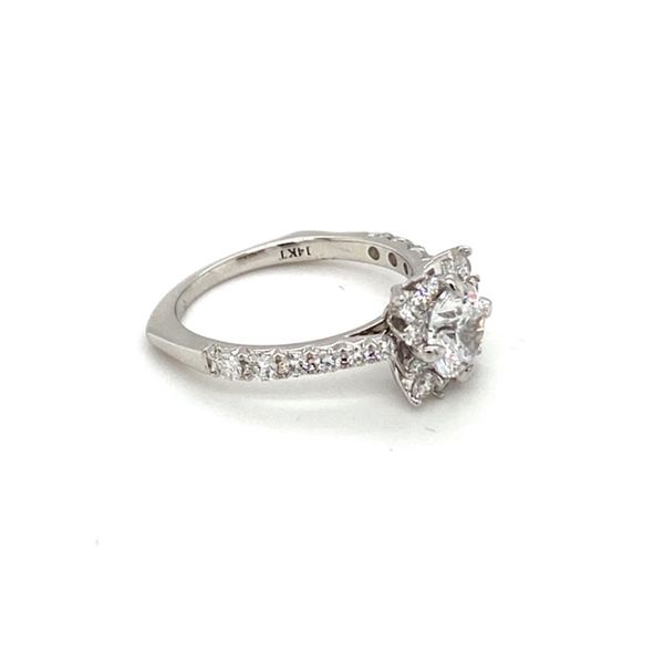 14K White Gold Diamond Engagement Ring Setting Image 4 Toner Jewelers Overland Park, KS