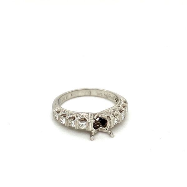18K White Gold Diamond Engagement Ring Setting Image 2 Toner Jewelers Overland Park, KS