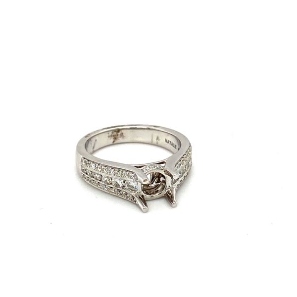 Triple Diamond Shank Engagement Ring Setting Image 2 Toner Jewelers Overland Park, KS