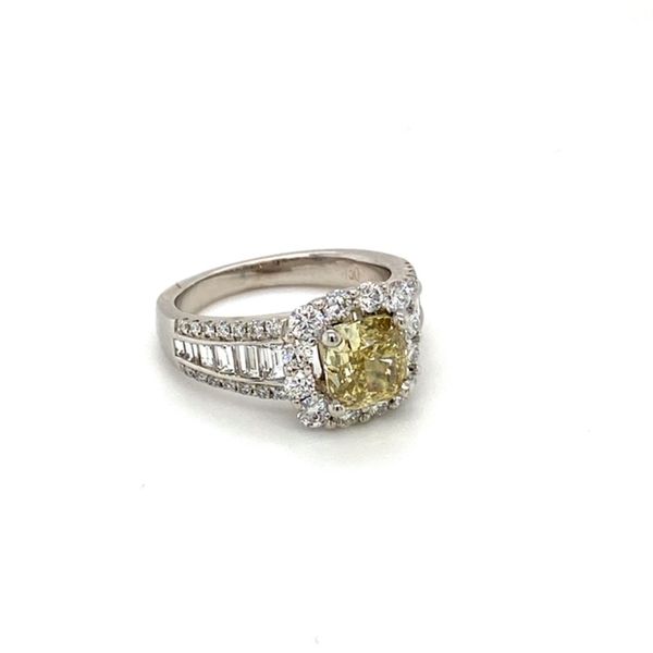 Certified Yellow Diamond Engagement Ring with Halo Image 3 Toner Jewelers Overland Park, KS