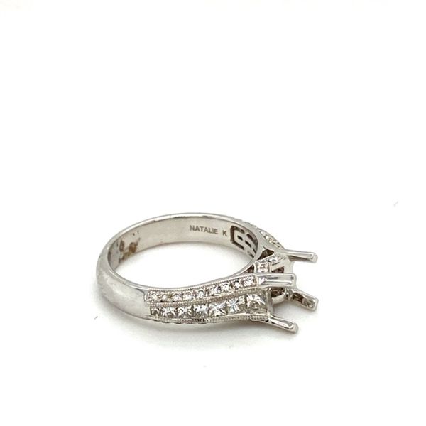 14K White Gold Diamond Engagement Ring Setting  Image 3 Toner Jewelers Overland Park, KS