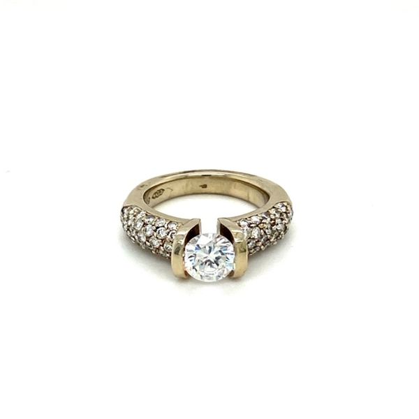 Tension Set Diamond Engagement Ring Setting Toner Jewelers Overland Park, KS