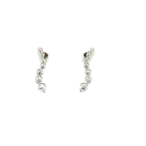 Diamond Drop Earrings  Image 2 Toner Jewelers Overland Park, KS