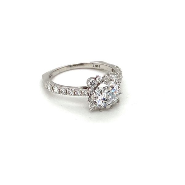 14K White Gold Diamond Engagement Ring Setting Image 3 Toner Jewelers Overland Park, KS