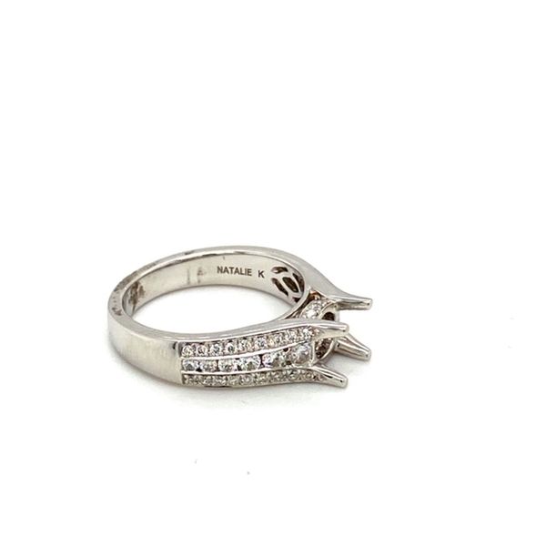 Triple Diamond Shank Engagement Ring Setting Image 3 Toner Jewelers Overland Park, KS