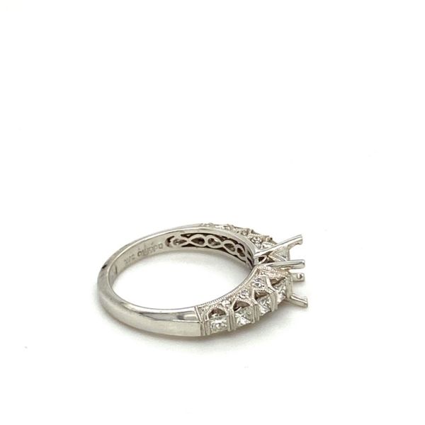 18K White Gold Diamond Engagement Ring Setting Image 3 Toner Jewelers Overland Park, KS