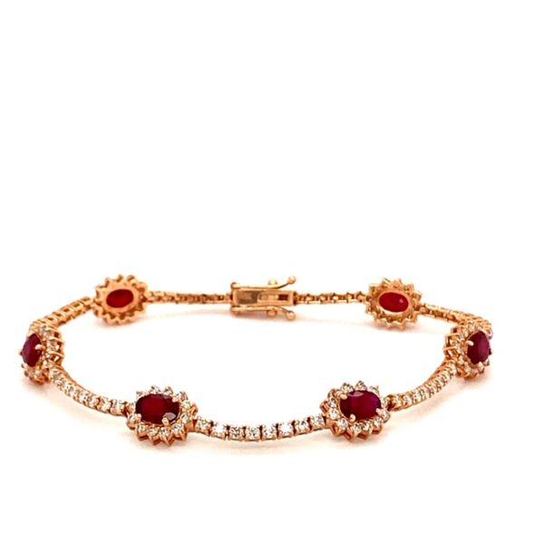 Ruby and Diamond Bracelet Image 2 Toner Jewelers Overland Park, KS