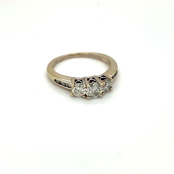 Estate Diamond 3 Stone Engagement Ring Image 2 Toner Jewelers Overland Park, KS