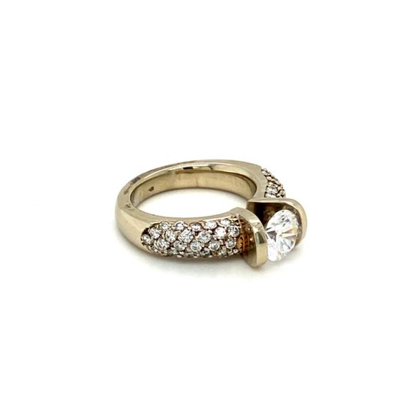 Tension Set Diamond Engagement Ring Setting Image 3 Toner Jewelers Overland Park, KS