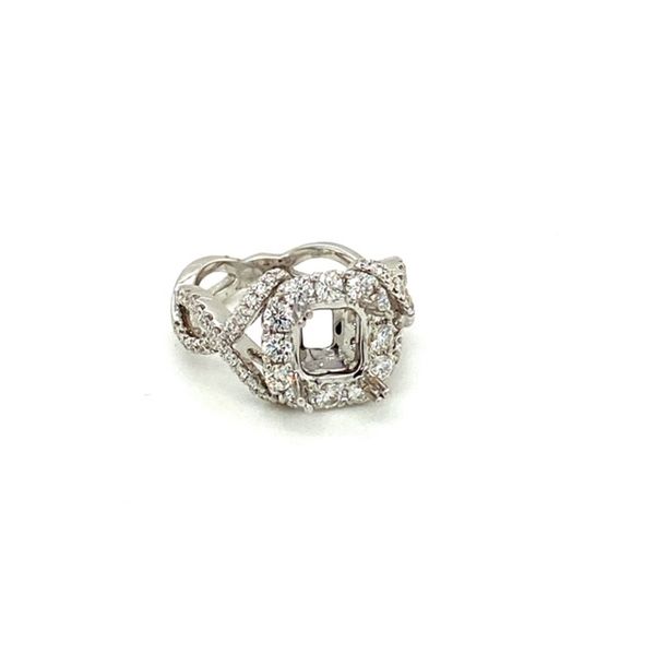 18K White Gold Diamond Engagement Setting Toner Jewelers Overland Park, KS