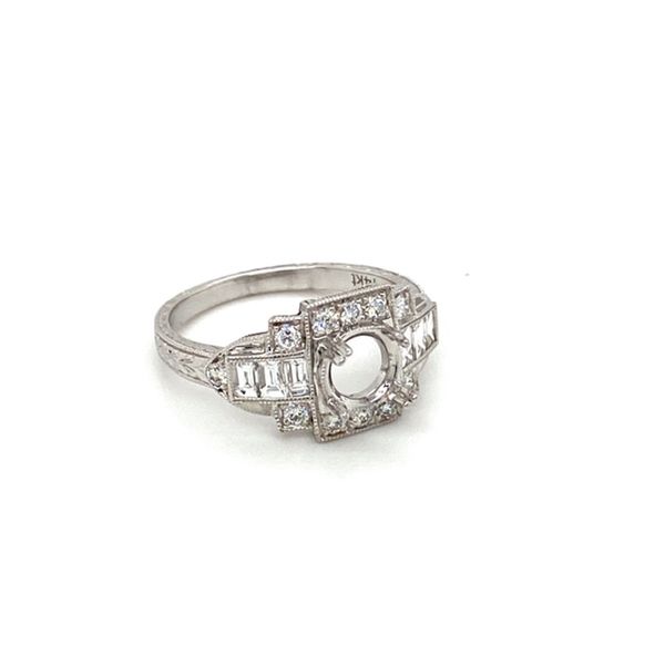 Geometric Diamond Engagement Ring Setting Image 3 Toner Jewelers Overland Park, KS