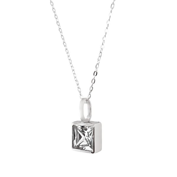 Sterling Silver CZ Cube Necklace Vandenbergs Fine Jewellery Winnipeg, MB