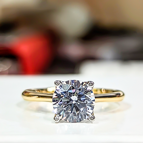 Two-Tone CZ Solitaire Engagement Ring Image 3 Vandenbergs Fine Jewellery Winnipeg, MB