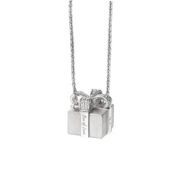 Sterling Silver White Sapphire "Box of Love" Necklace Vandenbergs Fine Jewellery Winnipeg, MB