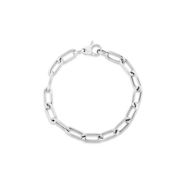 Silver Paperclip Chain Bracelet Vandenbergs Fine Jewellery Winnipeg, MB