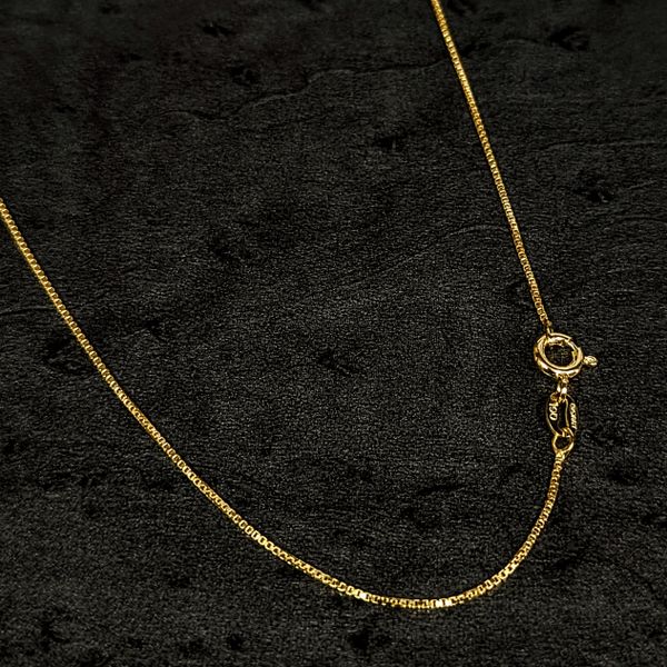 20" Gold Plated Sterling Silver Box Chain Image 2 Vandenbergs Fine Jewellery Winnipeg, MB