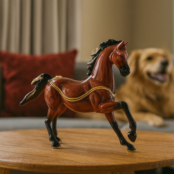 Spirted Arabian Horse Trinket Box Image 2 Vandenbergs Fine Jewellery Winnipeg, MB