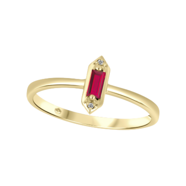 Yellow Gold Ruby & Diamond Ring Vandenbergs Fine Jewellery Winnipeg, MB