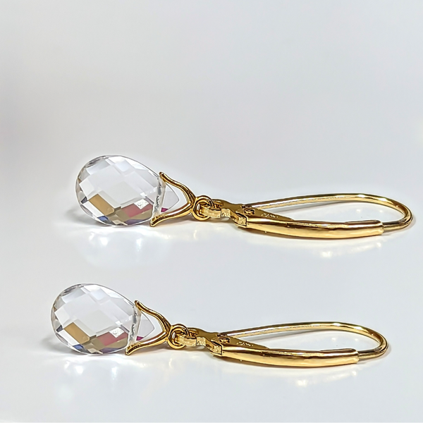 14K Gold Quartz Crystal Earrings Image 2 Vandenbergs Fine Jewellery Winnipeg, MB