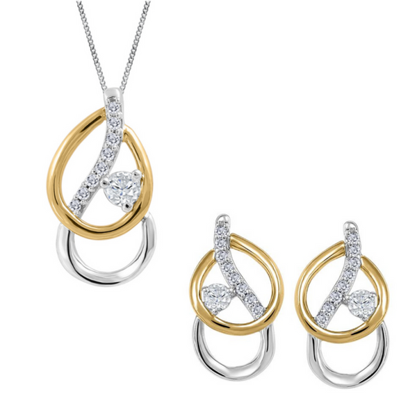 Two-Tone Diamond Set Vandenbergs Fine Jewellery Winnipeg, MB