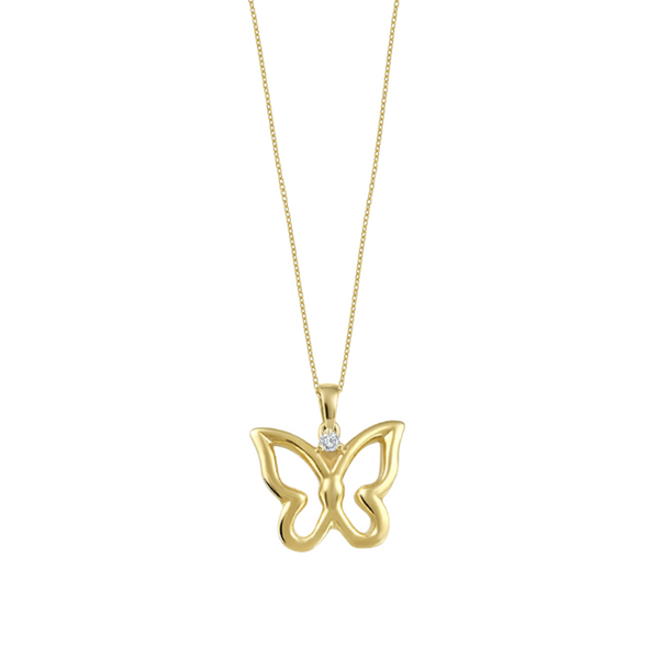 Diamond Butterfly Necklace Vandenbergs Fine Jewellery Winnipeg, MB