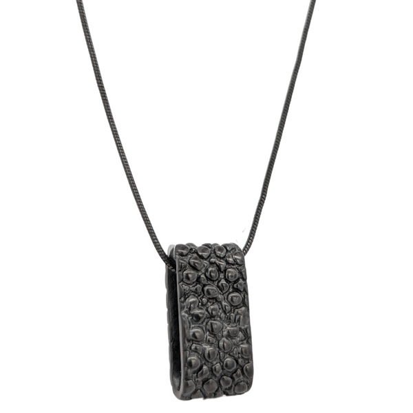 Black Steel Textured Necklace Image 2 Vandenbergs Fine Jewellery Winnipeg, MB