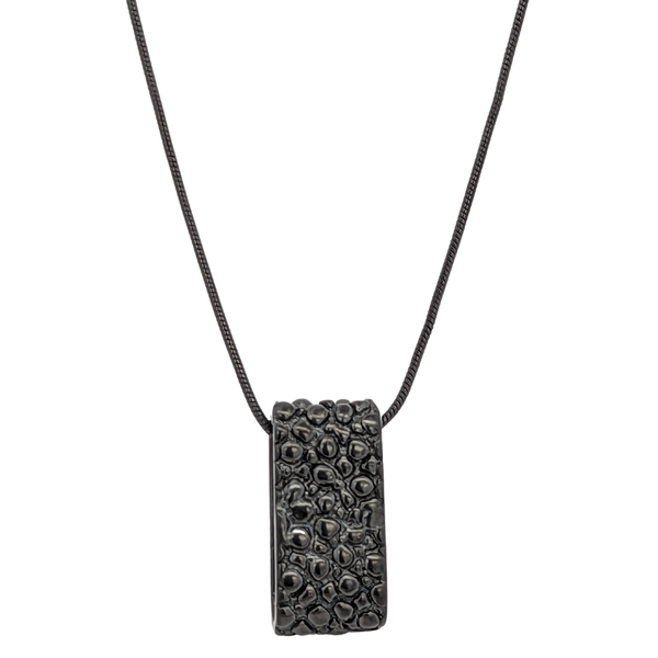 Black Steel Textured Necklace Vandenbergs Fine Jewellery Winnipeg, MB