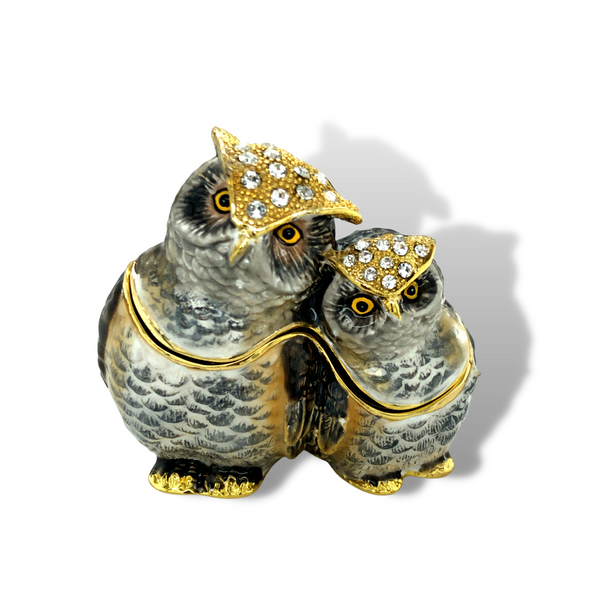 Ms. Owl & Owlet Trinket Box Image 2 Vandenbergs Fine Jewellery Winnipeg, MB
