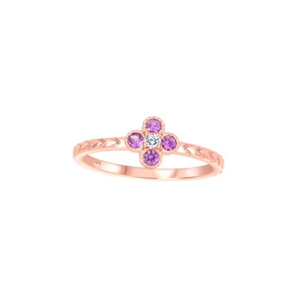 14K Rose Gold Pink Sapphire & Diamond Ring Vandenbergs Fine Jewellery Winnipeg, MB
