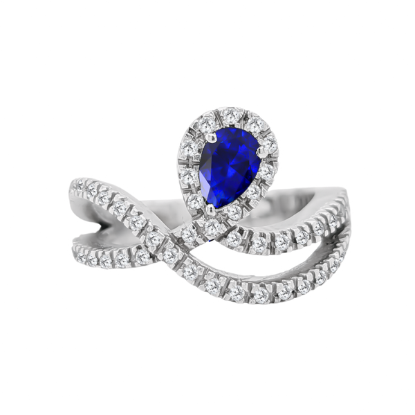 14K White Gold Diamond & Sapphire Ring Vandenbergs Fine Jewellery Winnipeg, MB