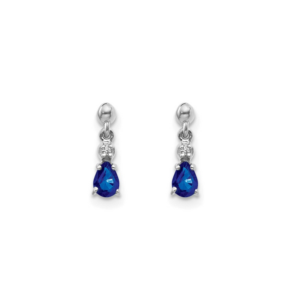 Blue Sapphire & Diamond Earrings Vandenbergs Fine Jewellery Winnipeg, MB